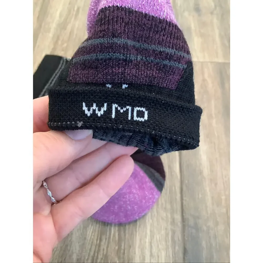 Smartwool Women's M Purple Black Hike Light Cushion Outdoor Ankle Socks D29-1